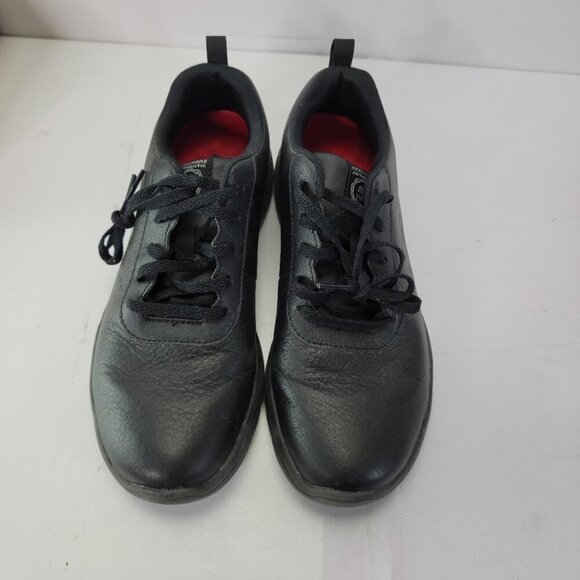 Skechers Women's Work Relaxed Fit Slip Resistant Lace Up Shoes Black 6.5 - Picture 3 of 7